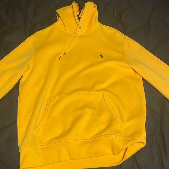 Yellow Polo Fleece Hoodie - Picture 1 of 4